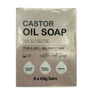 Nourishing Moisturizing Soap Bars Enriched with Castor Oil 4x65g